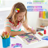 12 x Brand New Diamond Painting Children With Wooden Frame,Set Full Diamond Painting Pictures Children Cartoon,5D Diamond Painting Children Girls,DIY Mosaic Making Diamond Pictures Arts Craft for Home Wall Decor 18x18cm - RRP €133.08