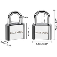 1 x RAW Customer Returns Belle Vous Pack of 4 Silver 4-Digit Combination Padlock - Gym Locker Padlock with Shackle - 5.2 x 7.3 cm - Indoor Outdoor Waterproof Security Padlock - For Gate, Door - RRP €27.73