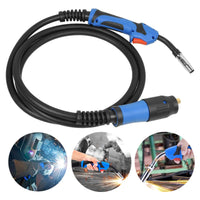 1 x RAW Customer Returns MIG MAG welding torch MB 15AK, hose package shielding gas 4M, Euro central connection, welding machine MIG MAG accessories, light flexible head for welding machines CO welding 4 meters  - RRP €50.74