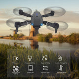 1 x RAW Customer Returns Drone with camera HD 4K, foldable drone long flight time, RC quadcopter with bag, 3D flip, one key take-off landing, headless mode, trajectory flight, mini drone gift for beginners children teenagers - RRP €40.33