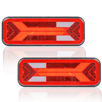 1 x RAW Customer Returns AOHEWEI 2pcs Trailer Tail Lights 12V 24V Super Bright Waterproof Indicator Brake Reverse Fog Light Reflector Lamp for Trailer Truck Lorry Caravan Van Tractor - RRP €99.99