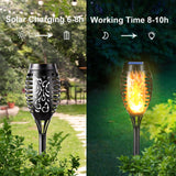 1 x RAW Customer Returns LQWELL Solar Lights Solar Torch Light for Outdoor Garden 8 Pieces 12 LED Solar Lamp with Realistic Flame Effect IP65 Waterproof Garden Torches Solar Path Backyard Lawn Lighting 8 Pieces  - RRP €30.07