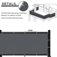 1 x RAW Customer Returns LOVE STORY balcony privacy screen balcony coverings HDPE 1 x 6 m UV protection balcony privacy screen for balcony garden outdoors, anthracite - RRP €22.8