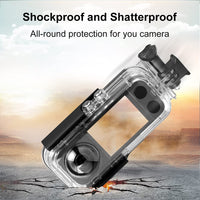 1 x RAW Customer Returns VOLOHAS Waterproof Case for insta360 X3 Action Camera Waterproof Case Diving Housing 40m Underwater Case Protective Case with Quick Mount Clamp for insta360 X3 Panorama Camera - RRP €63.99