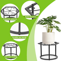 1 x RAW Customer Returns Giyiprpi Flower Stool Plant Stand Flower Pot Stand Metal Planter Flowerpot Base Home Plant Stand for Flower Pots Indoor Balcony Outdoor Garden A  - RRP €25.2