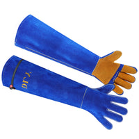 1 x RAW Customer Returns DLY Bite Resistant Animal Handling Gloves, Anti-Bite Work Gloves for Welding, Grooming, Handling Dog Cat Bird Snake Parrot Lizard Reptile 17.7 INCH 45CM  - RRP €21.38