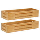 5 x RAW Customer Returns SAUNNIHEN Bamboo Spice Rack No Drilling, Pack of 2 Spice Rack Wall, Spice Holder Can Be Used on Cabinet Doors, Refrigerator, Standing or Hanging, Self-Adhesive or Drilled Assembly - RRP €114.9