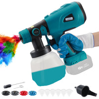 1 x RAW Customer Returns VAYALT Electric Spray Gun, Paint Sprayers, 3 Atomization Modes and 1000ml Paint Tank, Electric Paint Gun with Paint Flow Regulation Without Battery  - RRP €49.99