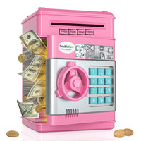 1 x RAW Customer Returns Electronic Money Box Safe for Kids Safe, Money Bank with Password, Cool Mini ATM Piggy Bank, Coin Box, Auto Scroll Money Safe, Great Birthday Gift for Girls and Boys - RRP €22.99