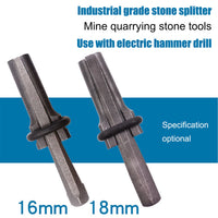 1 x RAW Customer Returns Stone splitter, hand splitter for concrete rock granite marble concrete gneiss sandstone slate, 10 pieces plug wedges and spring washers, tools explosive wedges, 0.6 inch 16 mm - RRP €45.59