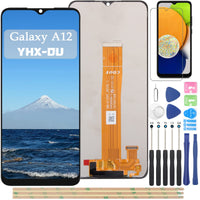 1 x RAW Customer Returns YHX-OU Display for Samsung Galaxy A12 SM-A125F A125M A125U LCD Display Touch Screen Replacement with Installation Tools 1 Tempered Glass Screen Protector Black  - RRP €37.19