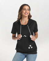 1 x RAW Customer Returns MEGAVOW short sleeve hoodie women s hoodie pullover summer sweatshirt with large pocket, casual tops pullover hoodie hood cat sweater - RRP €23.59