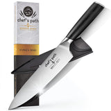 30 x Brand New Chef s Path chef s knife - Extremely sharp kitchen knife meat knife 20 cm made of German stainless steel - All-purpose professional knife with ergonomic handle, sheath gift box for cutting chopping - RRP €702.6