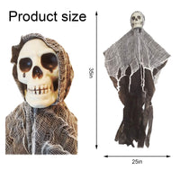 1 x RAW Customer Returns Set of 3 41 Halloween Ghosts Flying Skeleton Ghost Haunted House Indoor Outdoor Party Props, Gray - RRP €22.8