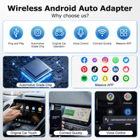 1 x RAW Customer Returns Wireless Android Auto Adapter - Android Auto Dongle for Android Smartphones Converts wired Android Auto to wireless Compatible with 98 of cars - RRP €40.33