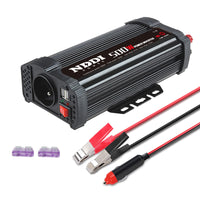 1 x RAW Customer Returns NDDI POWER 500W Inverter, Car Power Converter 12V to 230V USB, 1 AC Outlets, Sine Wave Modified Voltage Converter - RRP €51.43