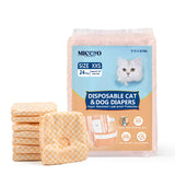 1 x RAW Customer Returns MICOOYO Disposable Diapers for Puppies and Cats - Super Absorbent Pet Diapers for Small Cats and Dogs, Disposable Cat Diaper Pants for Women in Warmth Orange, XXS, 24 Pack  - RRP €17.14