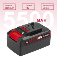 1 x RAW Customer Returns LabTEC 2 Packs 18V 5500Ah Li-Ion Replacement Battery for Einhell X-ChangeH Power Tool, Compatible with All Garden Tools in the 18V Power X-Change Family with LED Display - RRP €66.99