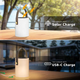 1 x RAW Customer Returns light to hope Solar Table Lamp Wireless Outdoor Table Lamp Remote Control Dimmable Warm White and RGB, Portable IP44 LED Solar Lantern for Indoor, Outdoor, Garden, Patio, Camping, H15 cm - RRP €33.99