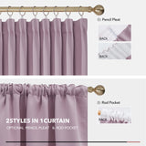 1 x RAW Customer Returns Deconovo Curtain Opaque Blackout Curtains Thick Thermal Curtains with Gathering Tape, 245 x 140 cm Height x Width , Light Pink, Set of 2 - RRP €48.95