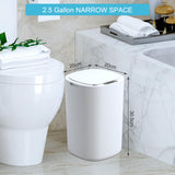 1 x RAW Customer Returns Sensor Trash can 12L, Automatic Touchless Trash can with Smart Sensor for Bathroom Office Kitchen, No Noise Waterproof Intelligent Trash can with lid, ABS plastic waste bin paper basket round  - RRP €36.36