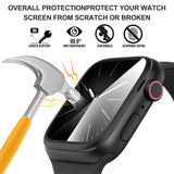 2 x RAW Customer Returns Diruite 2-piece screen protector for Apple Watch Series 9 8 7 45mm protective film, waterproof 3D titanium alloy 9H scratch-resistant HD glass protection for iWatch 45mm screen protector - RRP €27.98