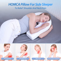 1 x RAW Customer Returns HOMCA Side Sleeper Pillow Ergonomic Pillow U-Shaped Side Memory Foam, Washable Pillowcase - RRP €49.99