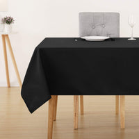 1 x RAW Customer Returns Deconovo tablecloth, water-repellent table linen, lotus effect tablecloths, 140x240 cm, black, 1 piece - RRP €23.49