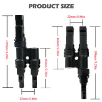 1 x RAW Customer Returns Branch connector, solar panel connector Y-branch as a pair MMF FFM for parallel connection between solar cells 1 pair  - RRP €9.72