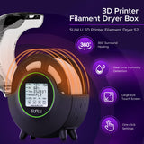 1 x RAW Customer Returns  New Version SUNLU Filament Dryer, Upgraded 3D Printer Filament Dryer with Fan, PLA PETG ABS TPU Nylon PA Filament Storage Box, Filament Dryer S2, Black - RRP €69.99