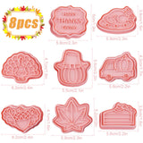 6 x Brand New Shinybox Thanksgiving Cookie Cutters, 8 Pieces Autumn Thanksgiving Cookie Cutters Set, Cookie Cutters Children, Autumn Cookie Cutter Decoration, Thanksgiving Cookie Cutter Pumpkin Baking Cake B  - RRP €42.24