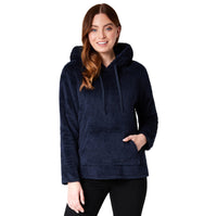 1 x RAW Customer Returns CityComfort Women s Pullover, Hoodie - Super Soft Fluffy Hoodie Pullover, Women s Fleece Pullover - Gifts, Hoodie for Women Navy Blue, XL  - RRP €27.6