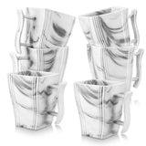 1 x RAW Customer Returns MALACASA, Flora Series, 6-Piece Set Coffee Service Marble Porcelain Square Coffee Cup Mugs 4.5 Inch 11.5 7.5 11cm 350ml Mug Coffee Mug Set Tea Cup Mug Sets for 6 People - RRP €39.99