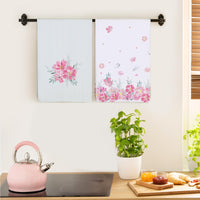 1 x RAW Customer Returns Arquiel Kitchen Towels Cotton 4 Pieces, Tea Towels 100 Cotton Pink Flower Kitchen Towel Set Multi-Purpose High Quality Kitchen Drying Towel Bar Towels 50 x 70CM - RRP €23.18