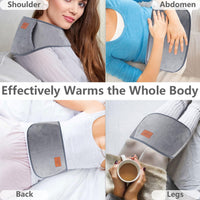 1 x RAW Customer Returns Hot water bottle belt with cover to tie around, hot water bottle belt portable 1L made of rubber, heat belt periods for hands period neck shoulder back stomach, gift for women mother wife, grey - RRP €15.59