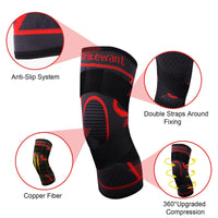 4 x Brand New JoaSinc Meniscus and Ligament Knee Brace, Compression Knee Brace with Elastic Tape for Men and Women, Sports Knee Pads for Knee Osteoarthritis, Gym, Crossfit, Joint Pain, Tendinitis, Running, M - RRP €96.0