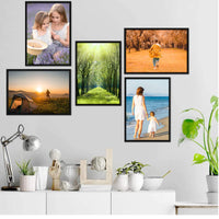 1 x RAW Customer Returns Alishomtll picture frame DIN A3 picture frame set of 5, 29.7 x 42 cm, photo frame plastic frame poster frame set made of shatter-proof plexiglass for hanging up several pictures photos black - RRP €37.3