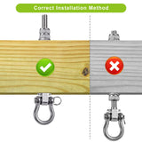 1 x RAW Customer Returns Dolibest Swing Hanger with Bearing - 2 Pack Stainless Steel 304 Hardware Hooks for Wood and Metal Beams, Ideal for Hanging Hammocks, Yoga Swings, Porch Swings, Punching Bag 680kg Capacity - RRP €20.16