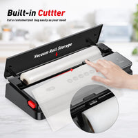 1 x RAW Customer Returns Bonsenkitchen vacuum sealer, for dry and moist food, vacuum sealer with built-in cutter, 1 roll of foil bags, 5 professional foil bags, automatic - RRP €49.2