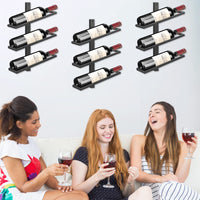 1 x RAW Customer Returns Giyiprpi 3Pcs Wall Wine Rack Bottle Rack, Metal Wine Rack Hanging Wall Mounted Wine Bottle Racks for 9 Bottles, Wall Shelf Wine Storage Rack for Kitchen Dining Room Bar Tilt 9  - RRP €50.41