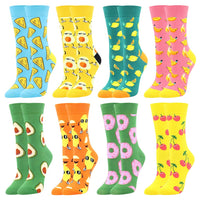 1 x Brand New BISOUSOX Women s Socks 36-42 Cotton Socks for Women Stockings with Funny Pattern Sneaker Socks Women s Classic as a Gift 36-42, 8 Pairs-Lemon2  - RRP €22.99