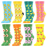 1 x Brand New BISOUSOX Women s Socks 36-42 Cotton Socks for Women Stockings with Funny Pattern Sneaker Socks Women s Classic as a Gift 36-42, 8 Pairs-Lemon2  - RRP €22.99