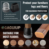 1 x RAW Customer Returns Rectangular chair leg caps, floor protectors for chairs, protective caps for chair legs with felt, silicone chair leg protectors to protect floors, for beds, chairs, furniture leg protectors for hardwood floors. - RRP €34.99