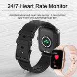 1 x RAW Customer Returns Smartwatch phone calls with speaker, 1.7 inch touchscreen, direct pairing with Bluetooth headphones, music storage, WhatsApp capable, health watch fitness tracker blood pressure heart rate monitor pedometer - RRP €30.24