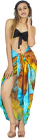 1 x Brand New LA LEELA Women s Beach Swimsuit Sweetheart Wrap Sarong Bathing Suit, Tie Dye 80 One Size - RRP €24.0