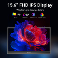 1 x RAW Customer Returns Portable Monitor, 15.6 inch Monitor 144Hz FHD 1920 1080P IPS Gaming Monitor, HDR Screen with HDMI Type-C USB-C, External Monitor for Laptop PC Mac Phone PS4 Xbox - RRP €99.99