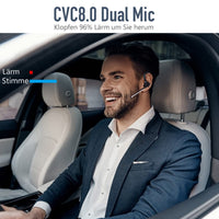 1 x RAW Customer Returns Conambo K18 Headset Bluetooth V5.1, Bluetooth Headset with CVC8.0 Noise Cancellation with Two Microphones, 16-Hour Talk Time, Headset with Microphone Bluetooth for Cell Phone Trucker Driver Office - RRP €37.99