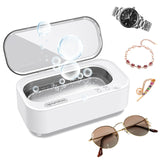 1 x RAW Customer Returns Ultrasonic Glasses Cleaner, 48KHz Glasses Cleaning Device with 2 Modes Settings, Professional Ultrasonic Cleaner for Glasses, Rings, Earrings, Necklaces - 304 Stainless Steel Tank with 350ml - RRP €32.26