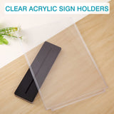 1 x RAW Customer Returns A5 6 pieces acrylic stand table stand, T-shape, A5 stand advertising stand T-stand, A5 menu card holder made of crystal clear acrylic for restaurants menus documents office - RRP €29.99