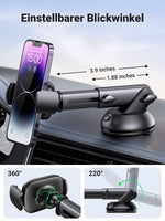 1 x RAW Customer Returns UGREEN Mobile Phone Holder Suction Cup 360 Car Mobile Phone Holder 2 in 1 Universal Mobile Phone Holder Car Compatible with iPhone 15 Pro Max Plus 14 13 Galaxy F34 S23 Ultra Huawei Mate 60 Pro Redmi K60 etc. Black  - RRP €15.07